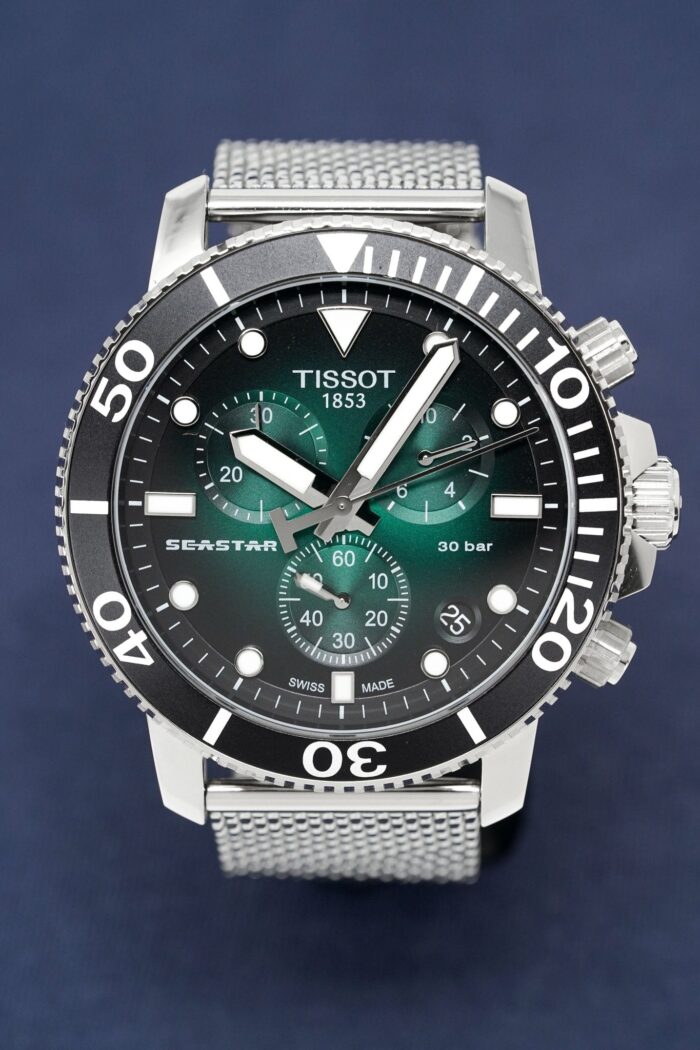 Tissot Chronograph Watch SEASTAR 1000 Green Mesh - T120.417.11.091.00 - Image 5
